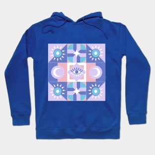 Abstract pastel mosaic pattern Hoodie